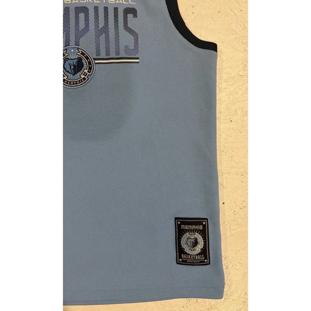 NBA Memphis Grizzlies Ja‎ Morant Jersey Youth L Blue Embroidered Basketball